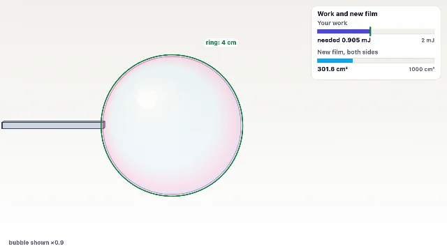 A picture of the Bubble Blower simulation