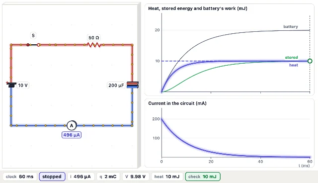 A picture of the Charge the Cap simulation