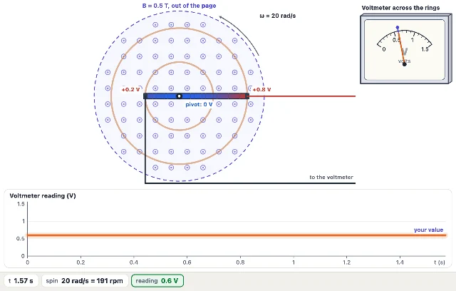 A picture of the Faraday Wheel simulation