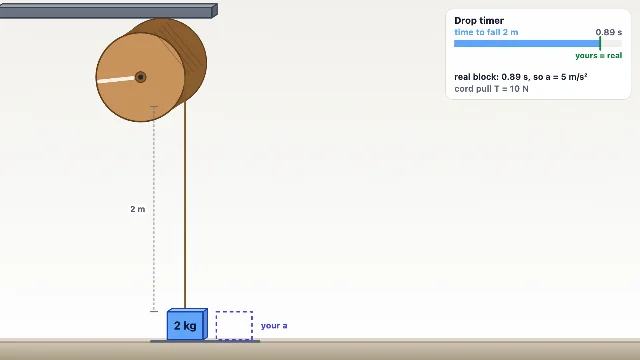 A picture of the Heavy Pulley simulation