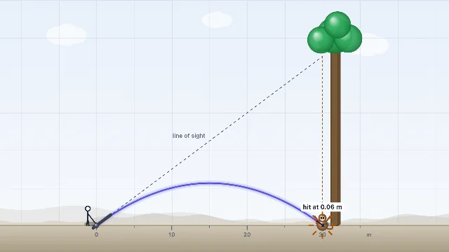 A picture of the Monkey & Hunter simulation