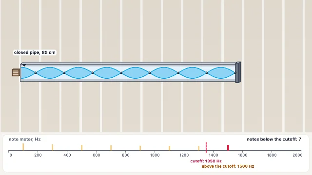 A picture of the Pipe Organ simulation