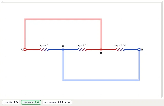 A picture of the Resistor Maze simulation