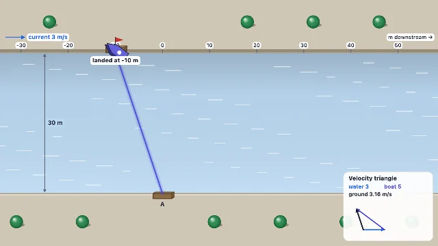 A picture of the River Crossing simulation