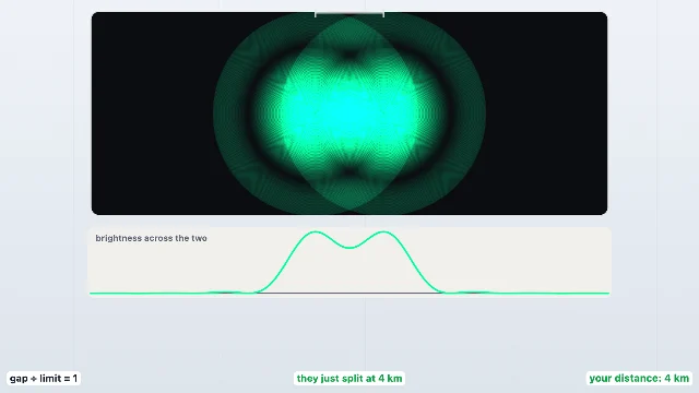 A picture of the Split the Stars simulation