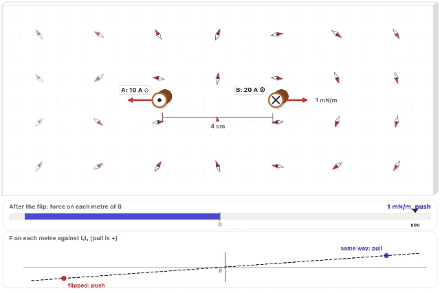 A picture of the Wire Pair simulation